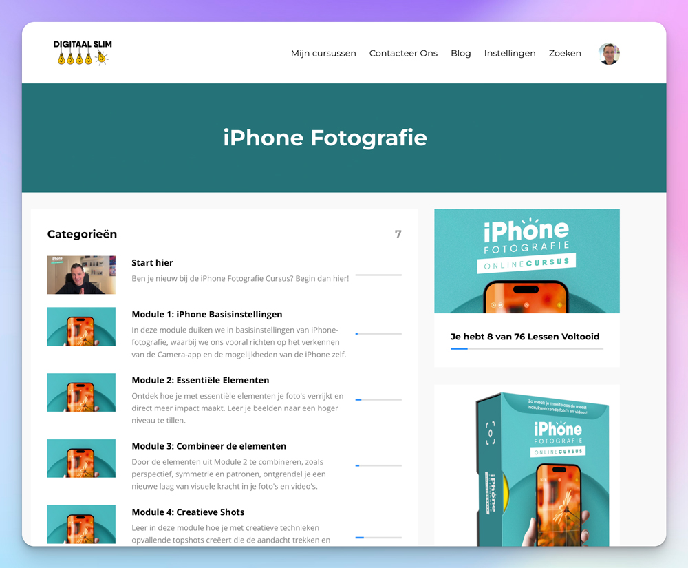 De fotografiecursus van DigitaalSlim