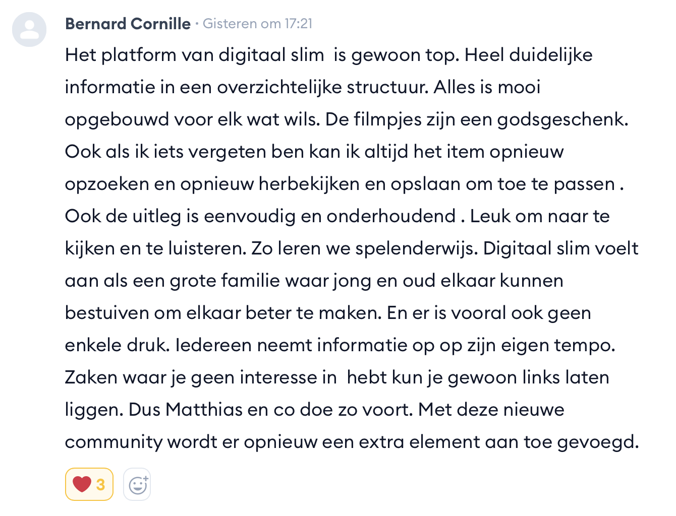 Testimonial van Bernard Cornille over DigitaalSlim Plus+