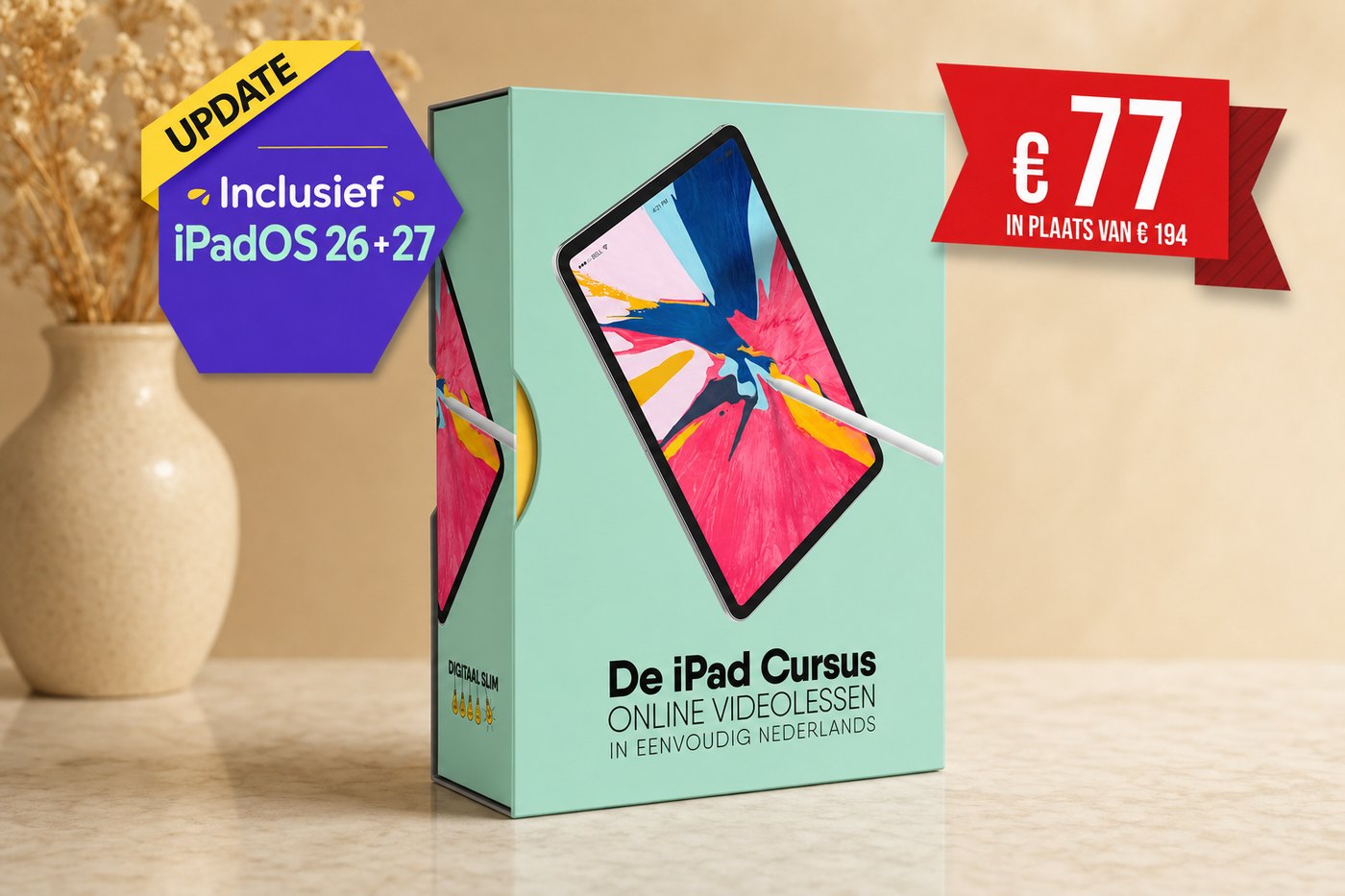 De iPad Zomerbundel met iPadOS 26 plus 27, samen 77 euro in plaats van 194 euro